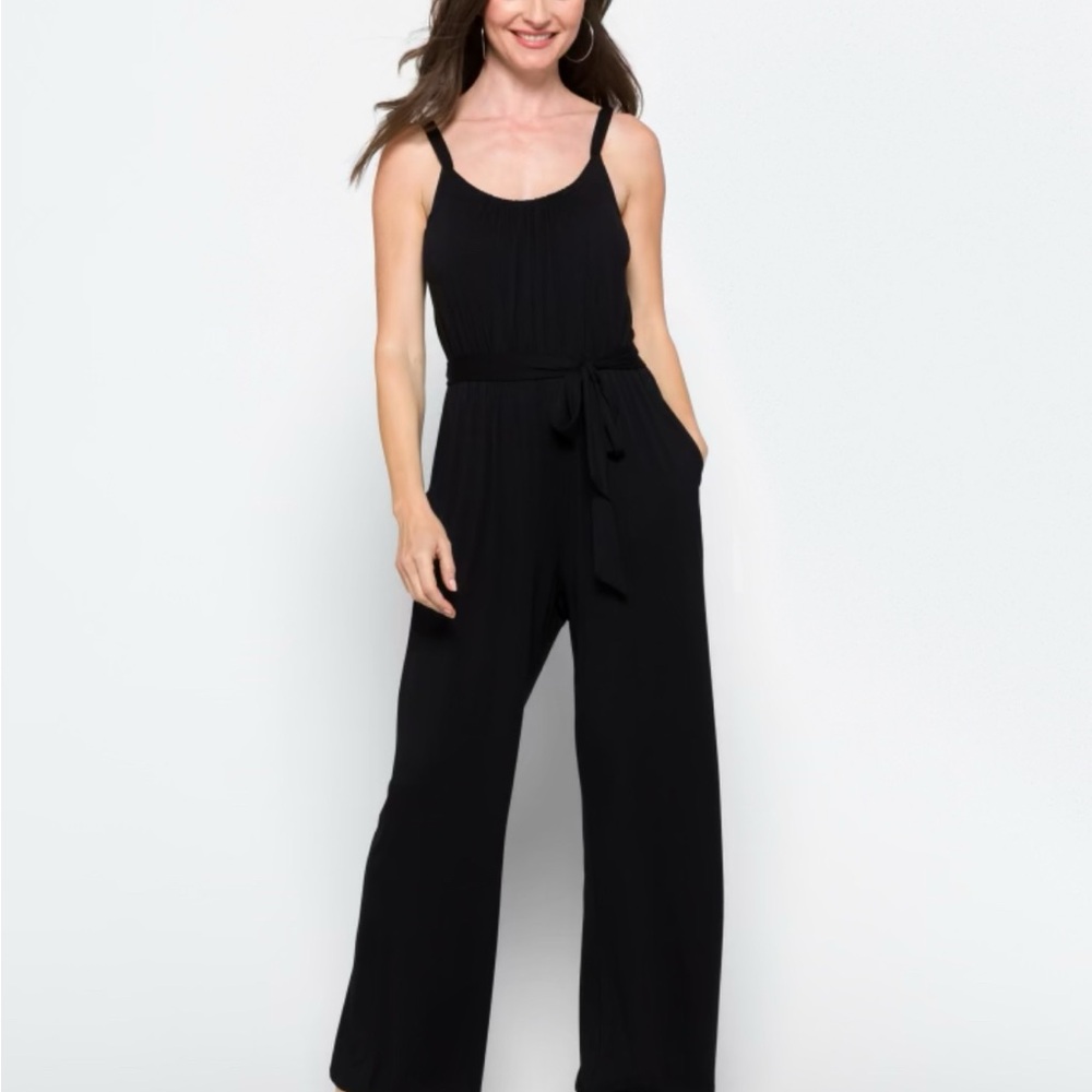 Elegant Knit Black Jumpsuit